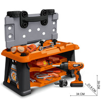 Banco Attrezzi per Bambini 2 in 1 65 Pz Valigetta Trapano Elettrico Idea Regalo