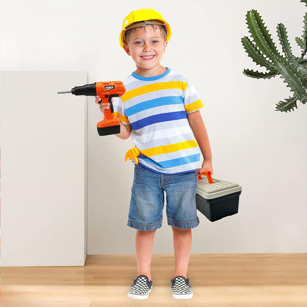 Cassetta 36 Attrezzi per Bambini con Trapano Elettrico Giocattolo Idea Regalo
