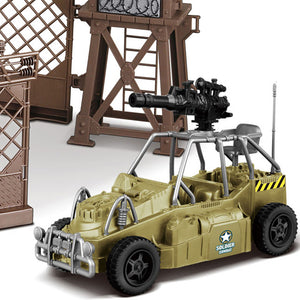 Playset Militare Giocattolo da Bambini Luce e Suoni Veicoli Soldatini Idea Regalo