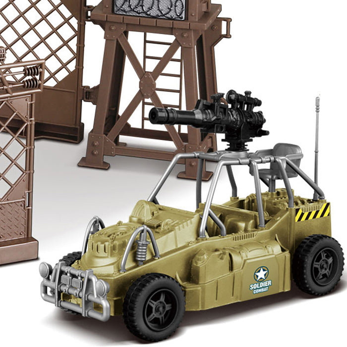 Playset Militare Giocattolo da Bambini Luce e Suoni Veicoli Soldatini Idea Regalo