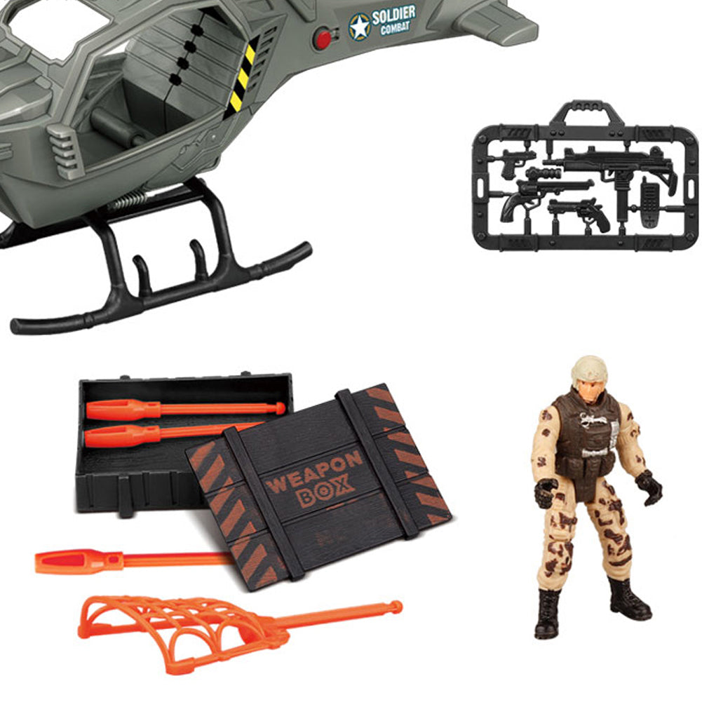 Playset Militare Giocattolo da Bambini Luce e Suoni Veicoli Soldatini Idea Regalo