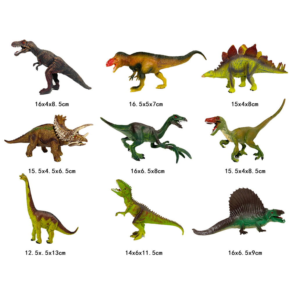 Playset Dinosauri 15 Pezzi con Custodia e Tappetino Dino T-Rex Idea Regalo