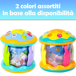 Ocean Paradise Giocattolo Rotante con Led Bambini 2 Colori Assortiti Idea Regalo