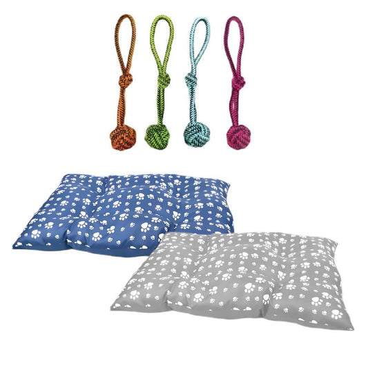 OPTIMO CUCCIA CON MORBIDO CUSCINO INTEGRATO BOMBER CON TEXTURE ZAMPETTE 60X100 CM COLORAZIONE ASSORTITA