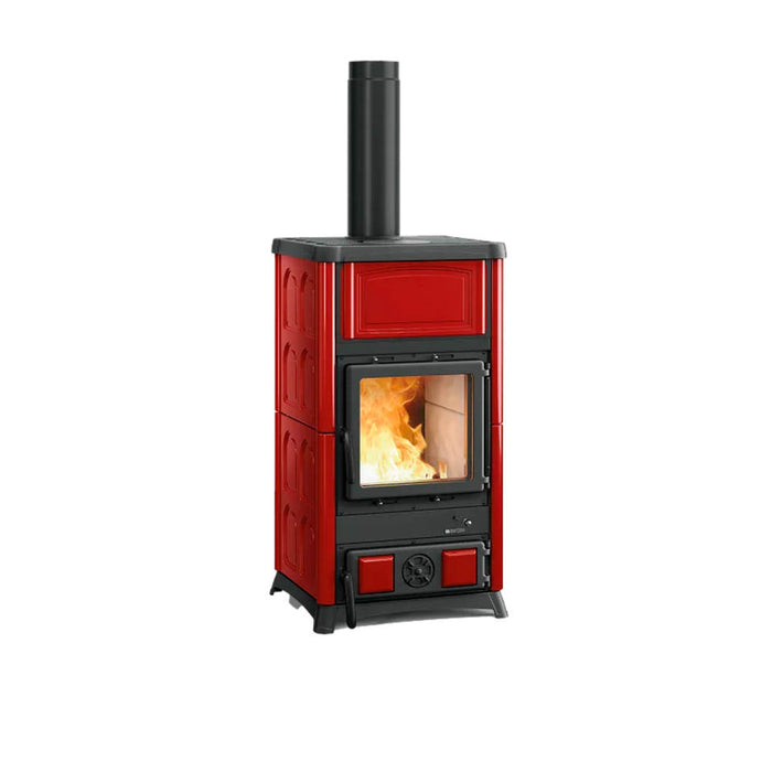 Stufa a Legna Nordica Concita 2.0 Maiolica Bordeaux 11.8 Kw