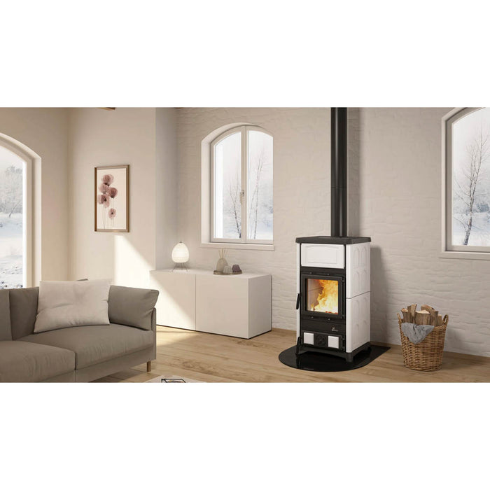 Stufa a Legna Nordica Concita 2.0 Maiolica Bianca 11.8 Kw