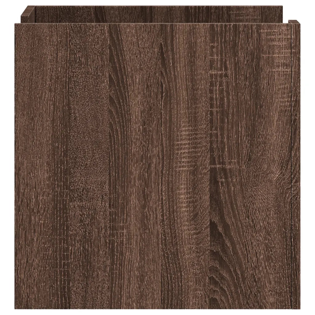 Comodino | Armadio da Notte | Mobiletto da notte Rovere Marrone 45x50x50 cm in Truciolato