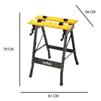 BANCHETTO DA LAVORO RICHIUDIBILE IN METALLO 61 X 56 X 79 CM