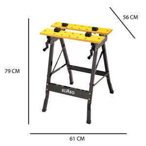 BANCHETTO DA LAVORO RICHIUDIBILE IN METALLO 61 X 56 X 79 CM