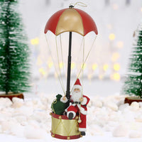 Babbo Natale con Paracadute Decorazione Addobbo Natalizio Rosso e Oro 60 cm