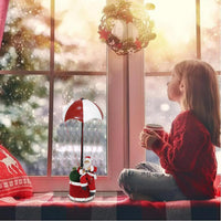 Babbo Natale con Paracadute Decorazione Addobbo Natalizio Rosso e Bianco 60 cm