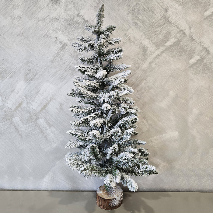 Albero di Natale Innevato 60cm con 50 Rami e Neve Effetto Realistico Base Tronco