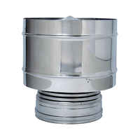 Fumaiolo a Botte Inox Doppia Parete Ø 15/20 cm con Disco Antipioggia