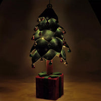 Albero di Natale Pieghevole 80 cm in Velluto Decoro Addobbo Vetrine Casa Negozi