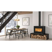 Stufa a Legna Nordica Dante 5.0 Acciaio Nero Opaco 12.4 kW