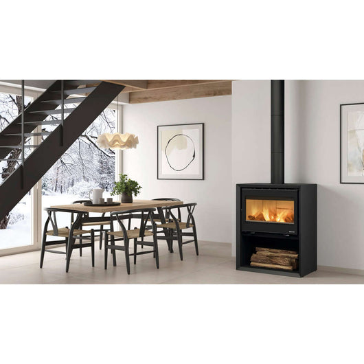 Stufa a Legna Nordica Dante 5.0 con Vano Porta Legna