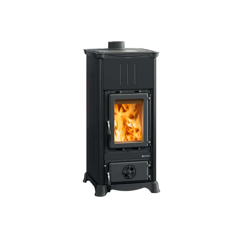 Stufa a Legna Nordica Emiliana Nero 6,5 kW 186 m3