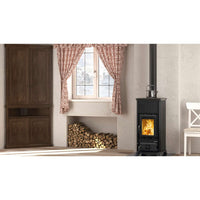 Stufa a Legna Nordica Emiliana Nero 6,5 kW 186 m3