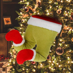 Decorazione Albero di Natale Gambe Elfo Verde Ornamento Addobbo Versatile 38x20cm