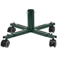 Base Albero di Natale Universale con Ruote Supporto Versatile Regolabile Verde