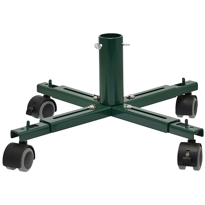 Base Albero di Natale Universale con Ruote Supporto Versatile Regolabile Verde