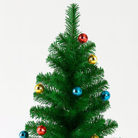 Albero di Natale in Filo 120 cm Palline Natalizie Alberello Natalizio Addobbato