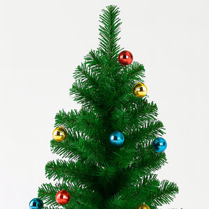 Albero di Natale in Filo 120 cm Palline Natalizie Alberello Natalizio Addobbato