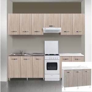 kit cucina base 3 ante 120x50xh85 cm senza lavello olmo cod:ferx.17611