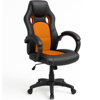 Sedia Poltrona Ufficio Direzionale Ruote Girevoli Sportiva Race Gaming Arancione