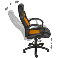 Sedia Poltrona Ufficio Direzionale Ruote Girevoli Sportiva Race Gaming Arancione