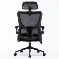 Sedia da Ufficio Ergonomica Nera Rete Traspirante Supporto Lombare e Poggiatesta