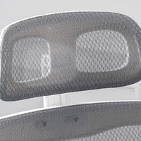 Sedia da Ufficio Ergonomica Grigio Rete Traspirante Supporto Lombare Poggiatesta