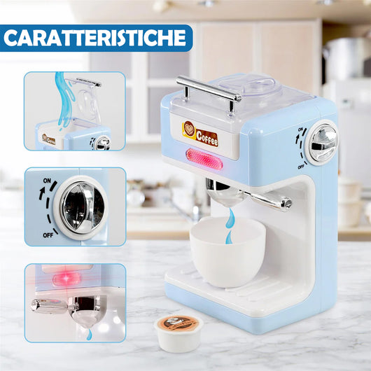 Macchina del Caffè Giocattolo per Bambini Macchinetta con Luci Suoni Idea Regalo