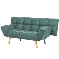 Divano letto 2 posti Vissland con braccioli regolabili e Apertura Clic Clac Verde