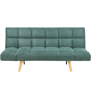 Divano letto 2 posti Vissland con braccioli regolabili e Apertura Clic Clac Verde