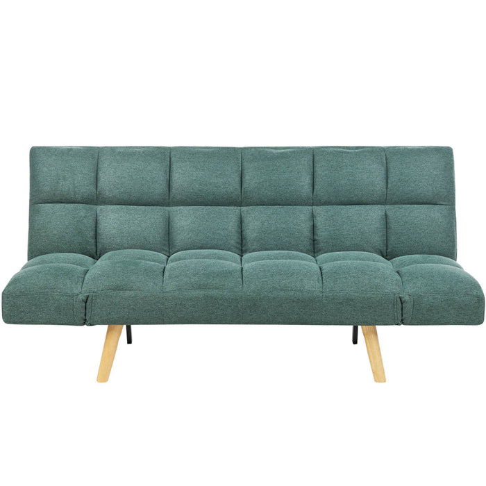 Divano letto 2 posti Vissland con braccioli regolabili e Apertura Clic Clac Verde