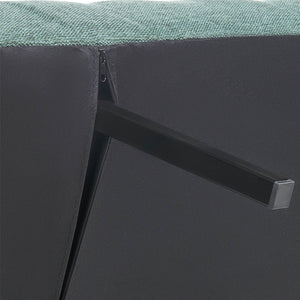 Divano letto 2 posti Vissland con braccioli regolabili e Apertura Clic Clac Verde