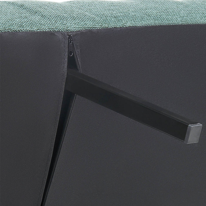 Divano letto 2 posti Vissland con braccioli regolabili e Apertura Clic Clac Verde