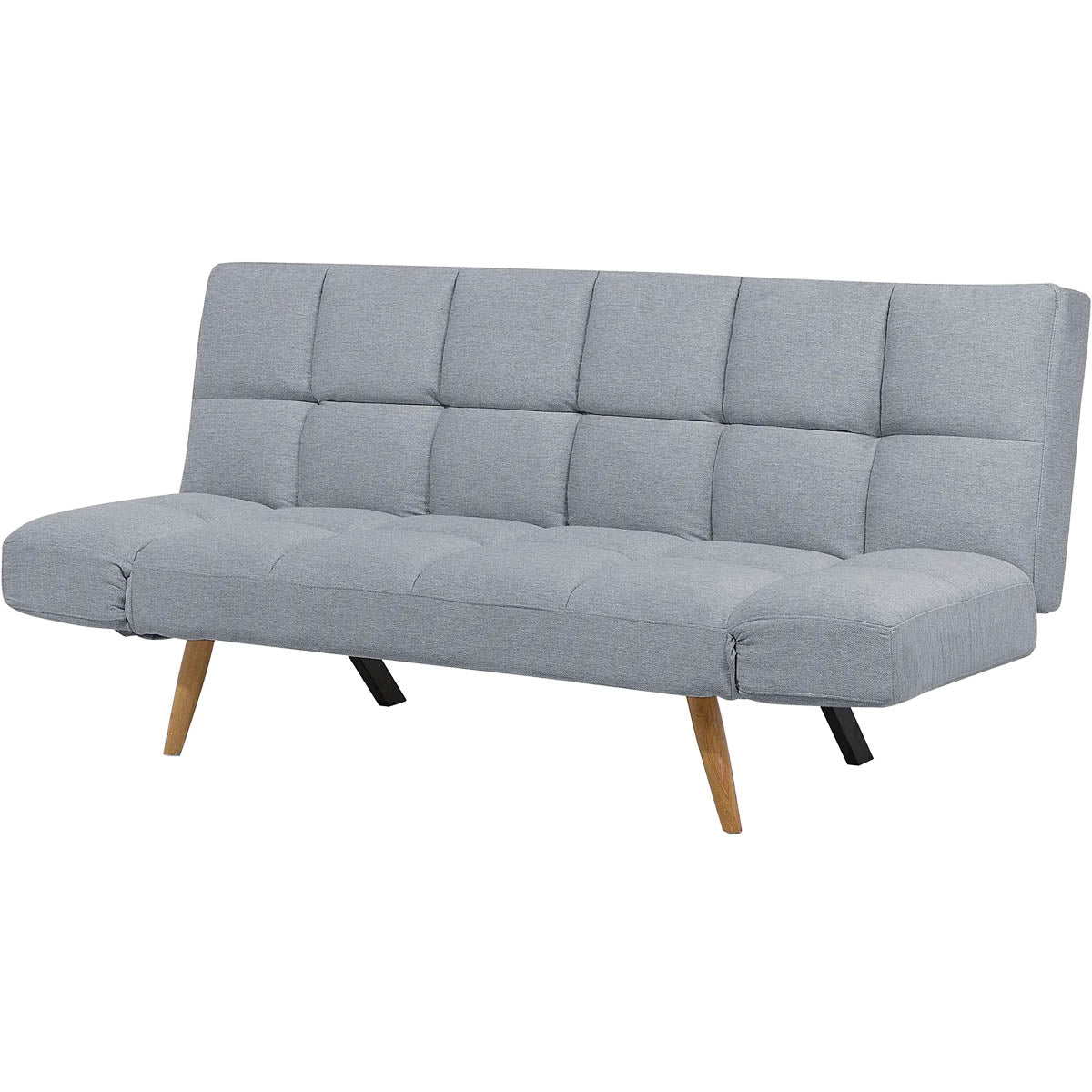 Divano letto 2 posti Vissland con braccioli regolabili e Apertura Clic Clac Grigio