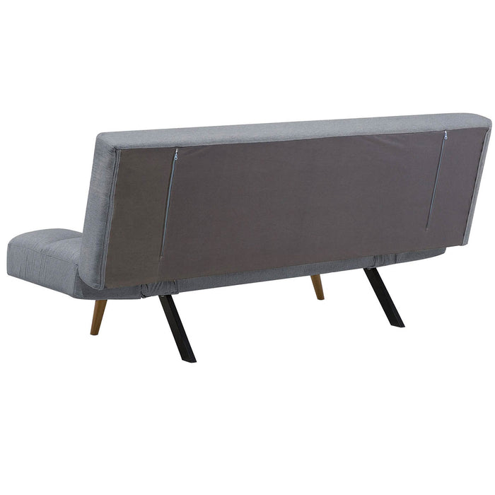 Divano letto 2 posti Vissland con braccioli regolabili e Apertura Clic Clac Grigio