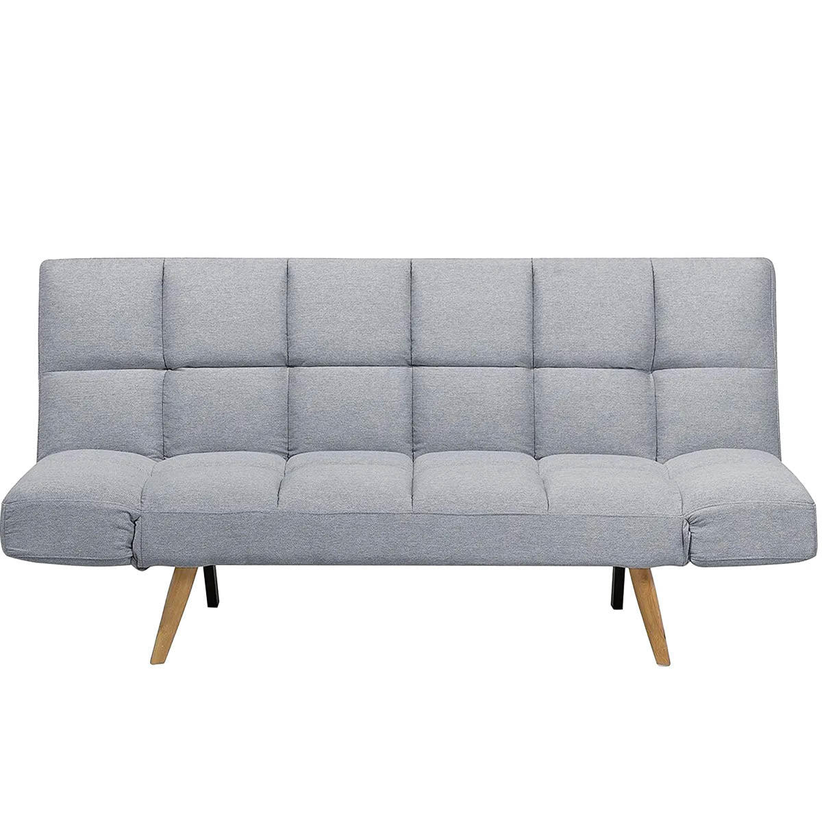 Divano letto 2 posti Vissland con braccioli regolabili e Apertura Clic Clac Grigio