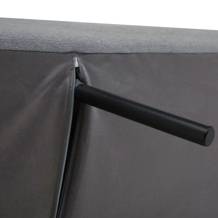 Divano letto 2 posti Vissland con braccioli regolabili e Apertura Clic Clac Grigio