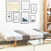 Divano letto 2 posti Vissland con braccioli regolabili Apertura Clic Clac Patchwork