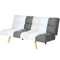 Divano letto 2 posti Vissland con braccioli regolabili Apertura Clic Clac Patchwork