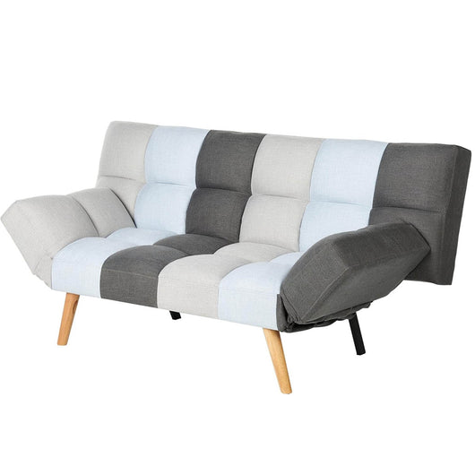 Divano letto 2 posti Vissland con braccioli regolabili Apertura Clic Clac Patchwork