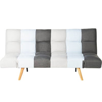 Divano letto 2 posti Vissland con braccioli regolabili Apertura Clic Clac Patchwork