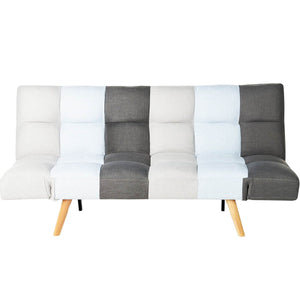 Divano letto 2 posti Vissland con braccioli regolabili Apertura Clic Clac Patchwork