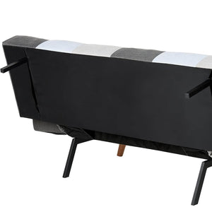 Divano letto 2 posti Vissland con braccioli regolabili Apertura Clic Clac Patchwork