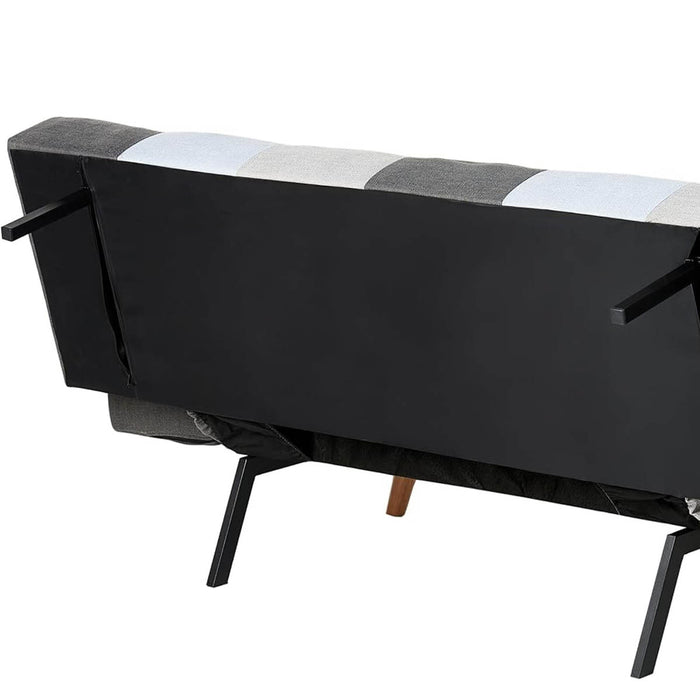 Divano letto 2 posti Vissland con braccioli regolabili Apertura Clic Clac Patchwork