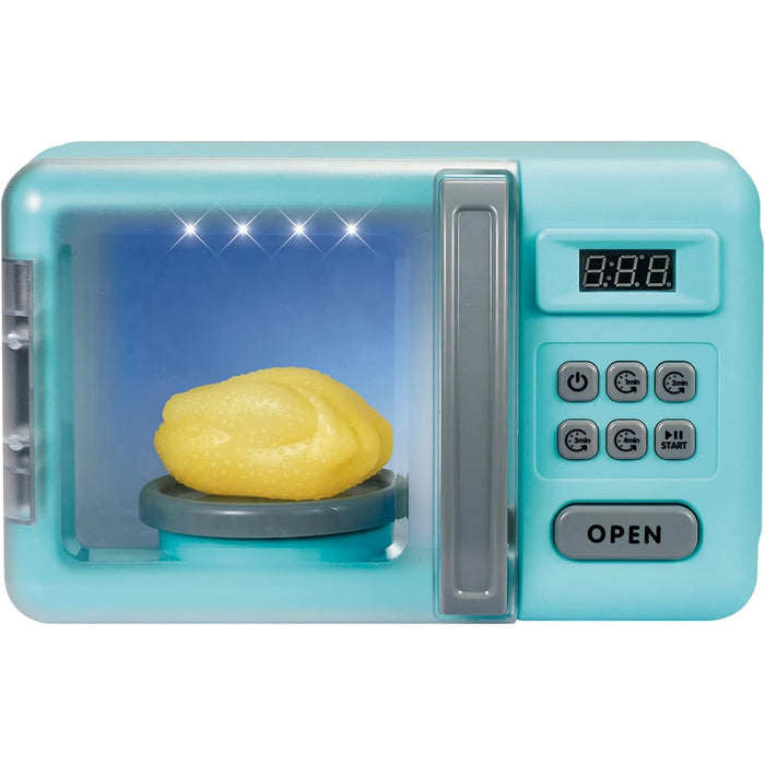 Forno a Microonde Giocattolo per Bambini Luci Suoni e 18 Accessori Idea Regalo